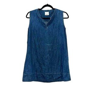 Peek Girls Denim Sleeveless Dress 14 100% Cotton Soft Blue Casual